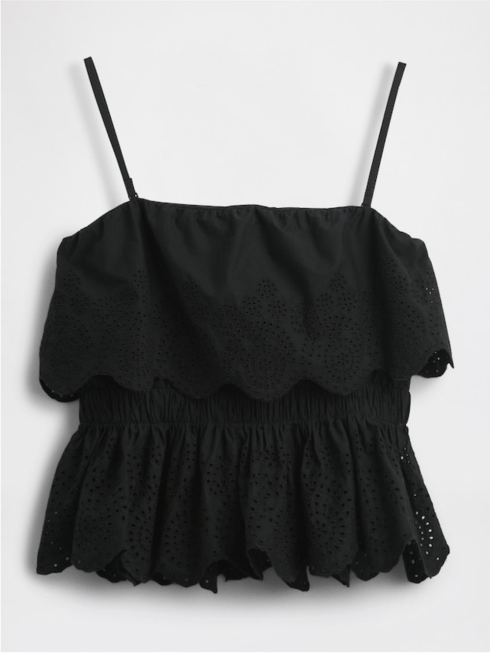 NWT Gap Poplin Eyelet Ruffle Top - Picture 3 of 5